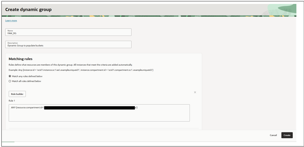 Create Dynamic Group