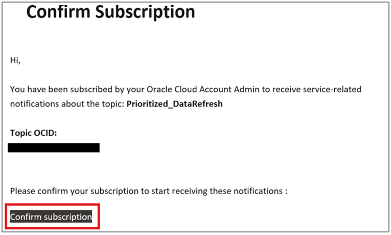 Confirm Subscription