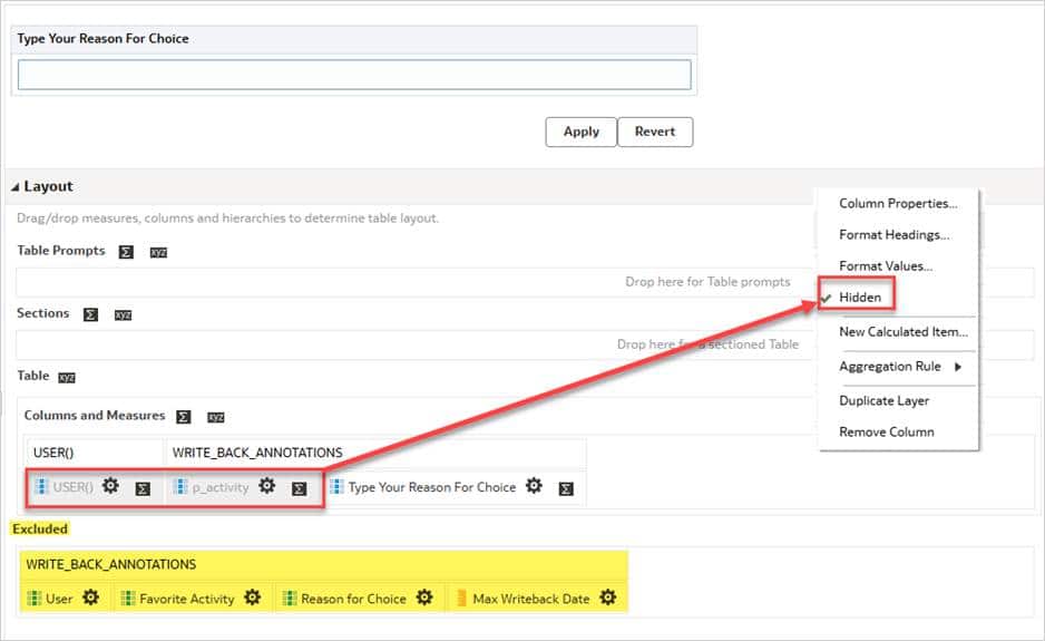 Write back properties