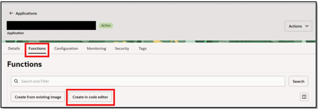 Access Functions under Applications