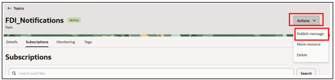 Publish Message Notification