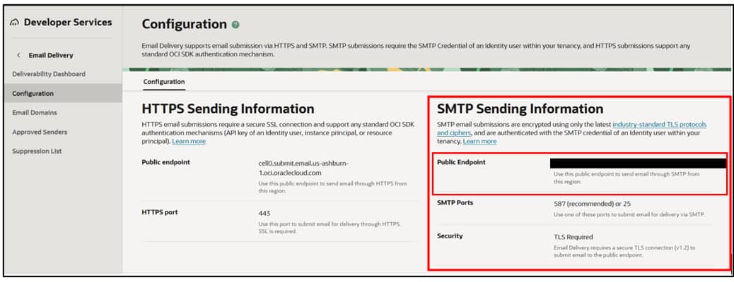 SMTP Public Endpoint
