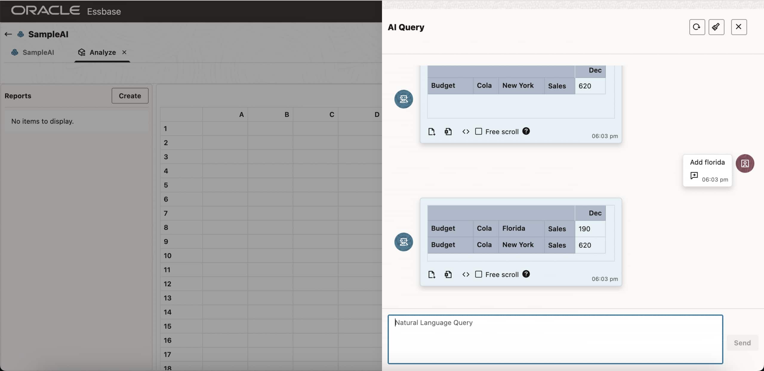 Essbase AI Query - Follow up
