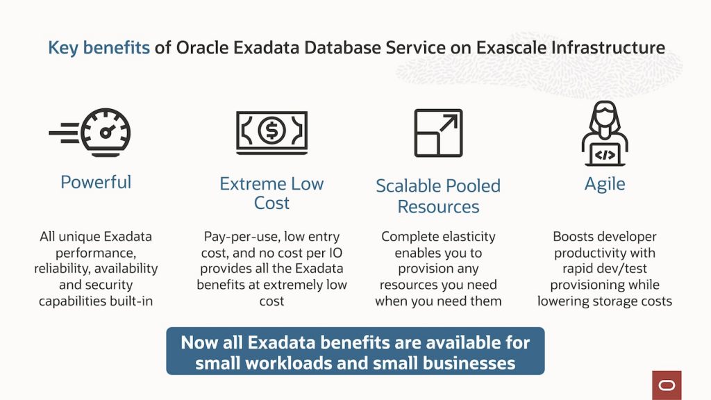 Key benefits of Exadata Exascale