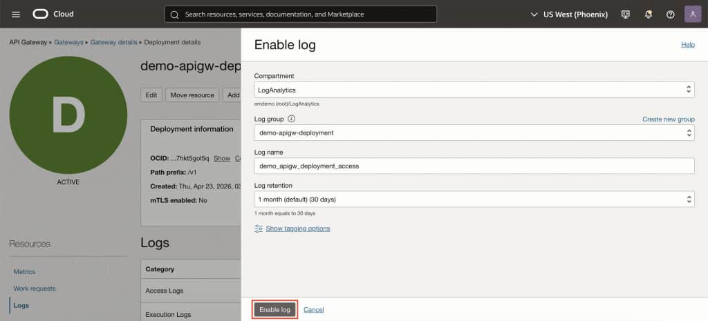 Enable Execution Logs for deeper diagnostics