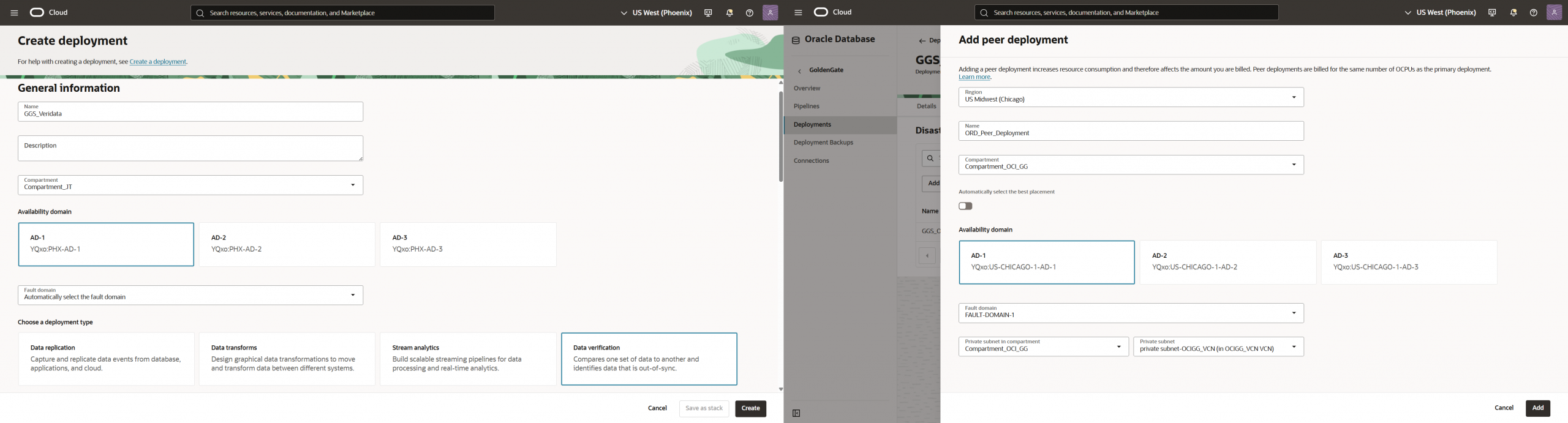 OCI GoldenGate enhancements with Data verification and cross-region disaster recovery