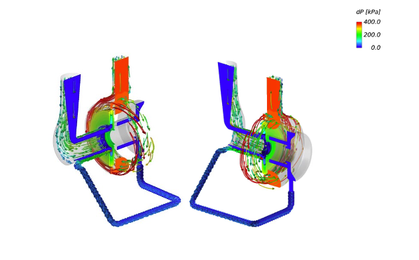 A graphic depicting the pump used in the benchmark test.