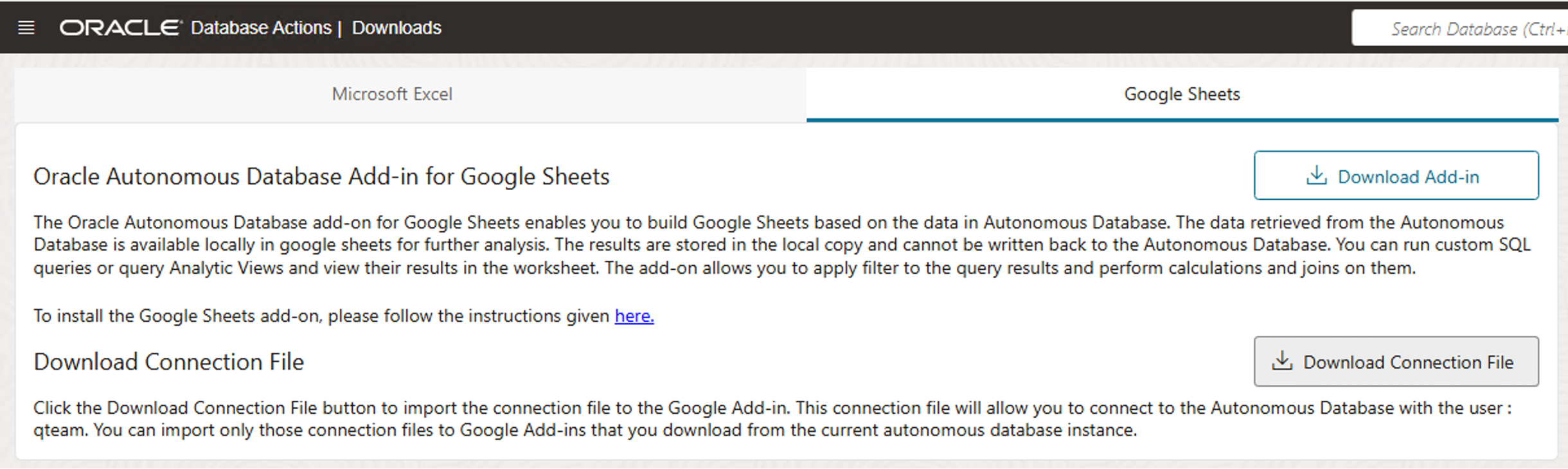Download the connections file