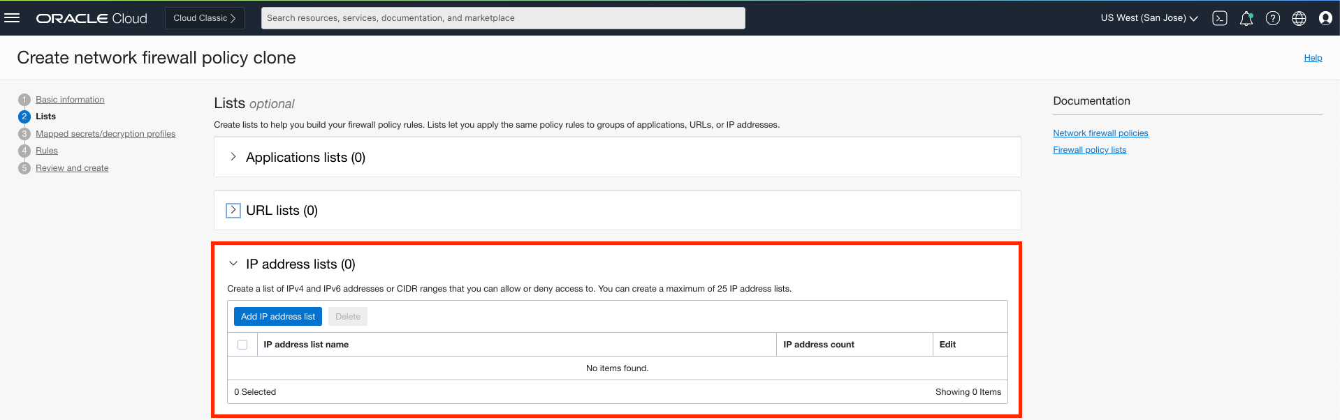 create IP address list