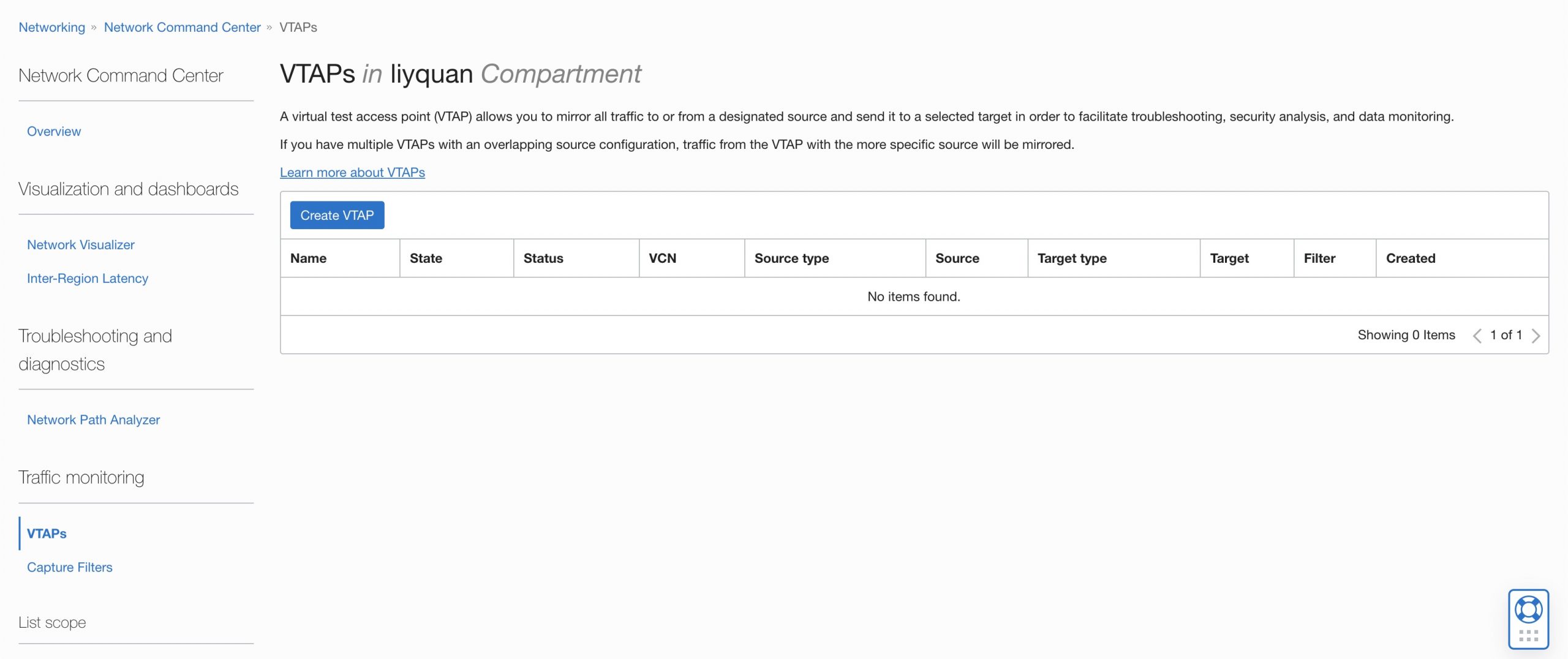 A screenshot of the example VTAps in the compartment.