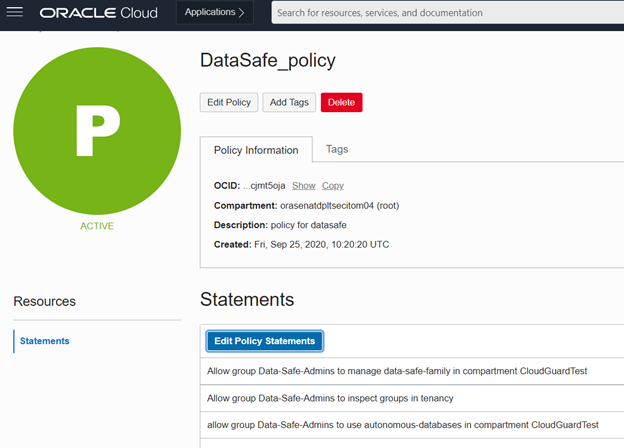 DataSafe_policy