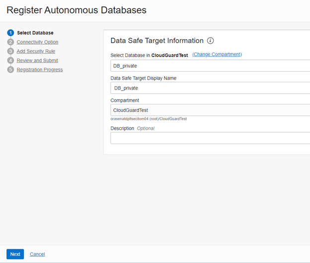 Register Autonomous Database