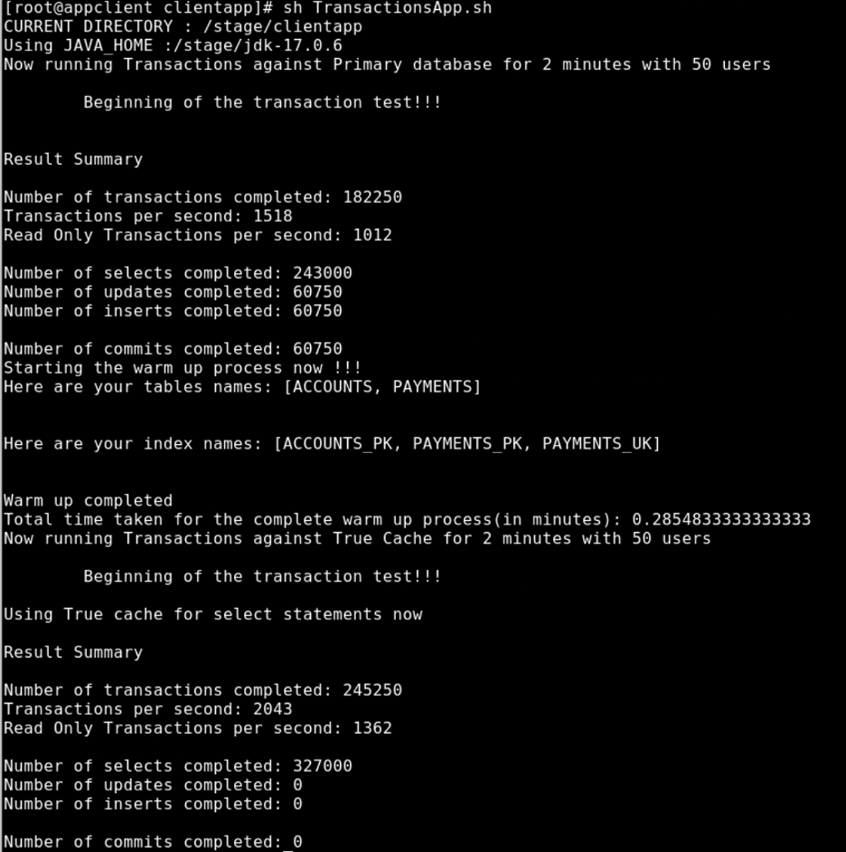 True Cache LiveLabs Screenshot