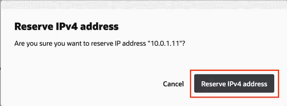 Reserving an existing ephemeral private IP 2