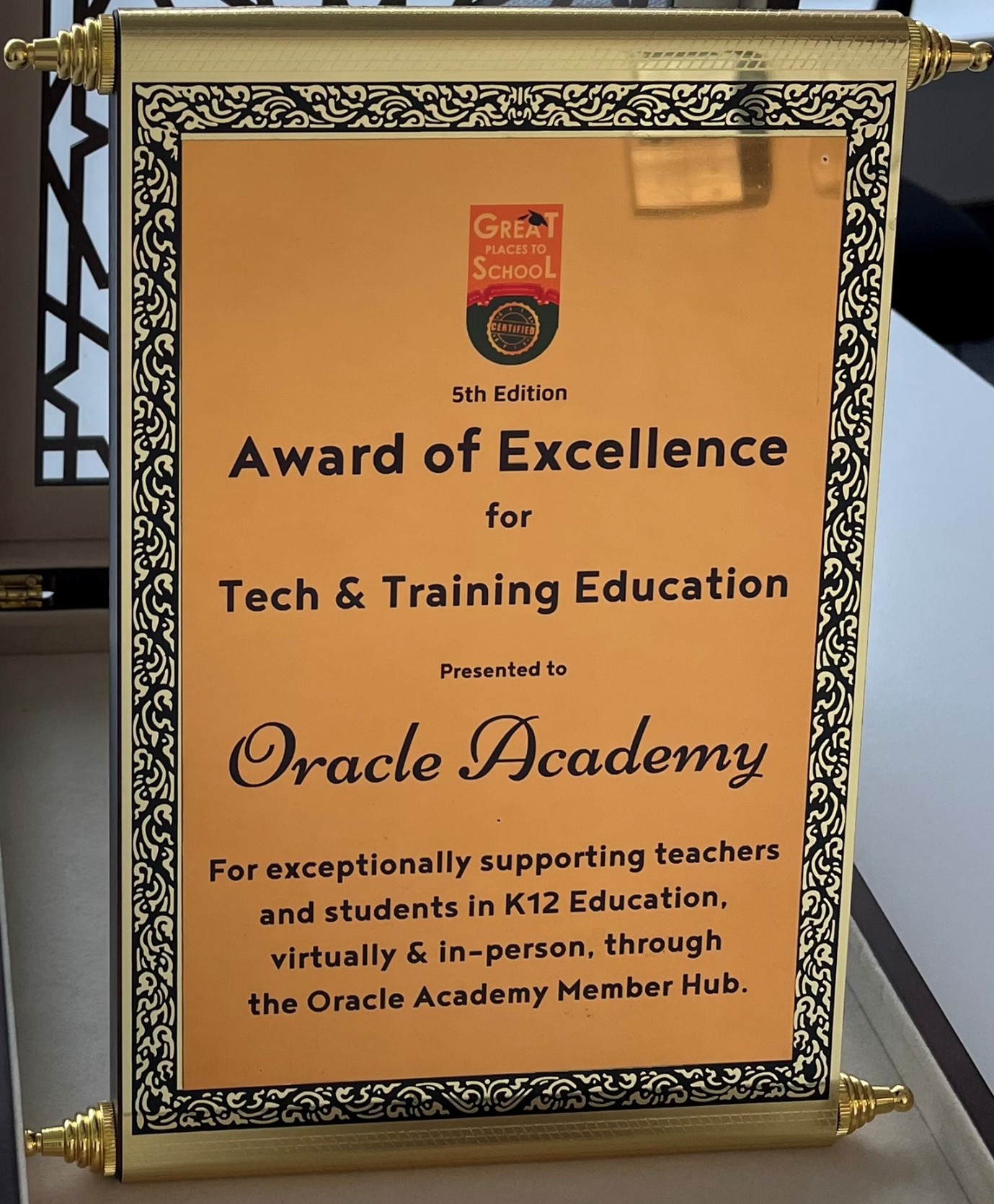 Oracle Academy honored at 5th Edition of the Great Places to School Awards, Kenya, for excellence in technology education and training