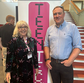 Event brings cloud, AI, and real-word technology skills to life for students across Lancashire  (Maggie Philbin (TeenTech) and Martin Dolce)