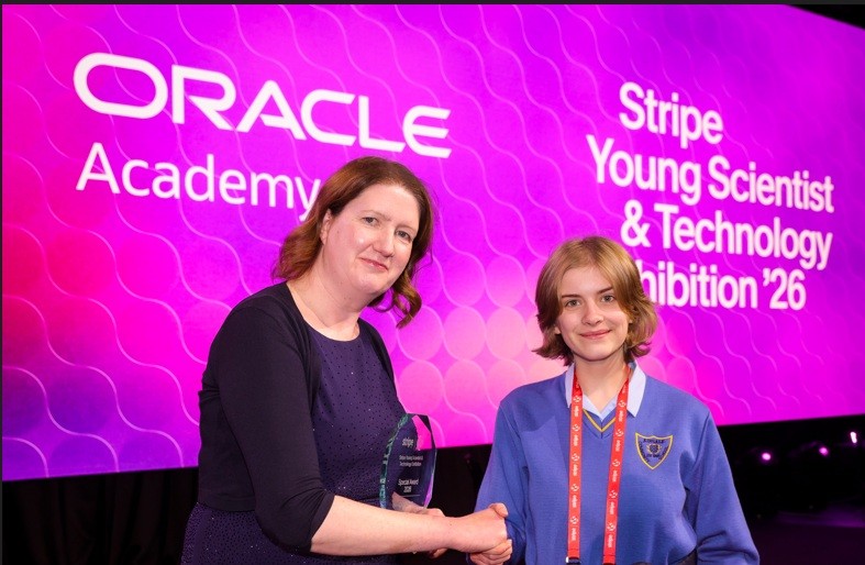 Oracle Academy presents honor at the inaugural Stripe Young Scientist & Technology Exhibition 2026, Ireland