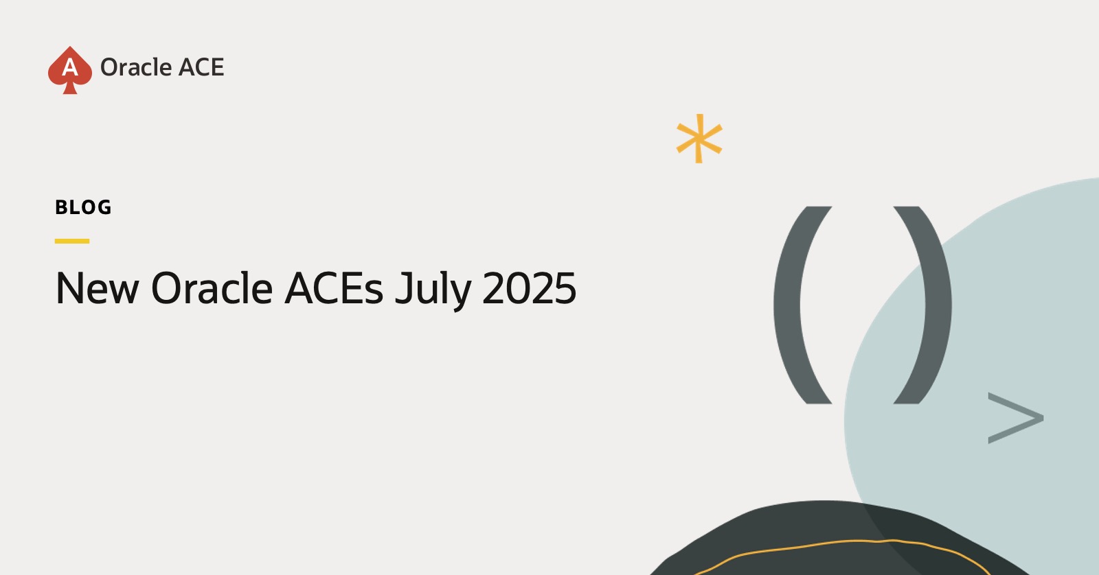 New Oracle ACEs July 2025