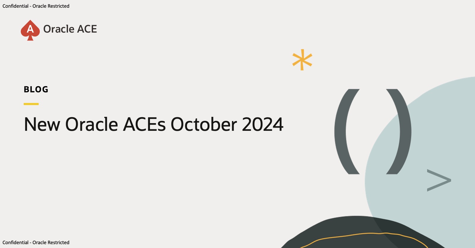 New Oracle ACEs October 2024