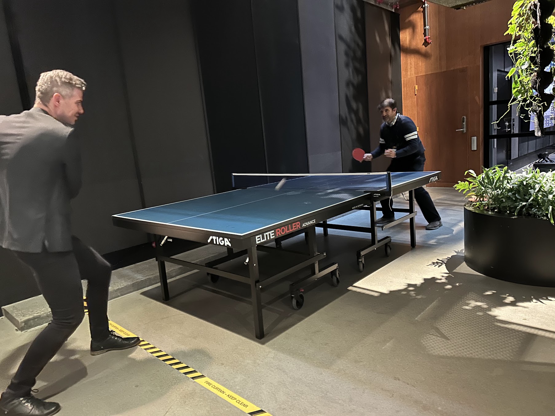 playing tennis