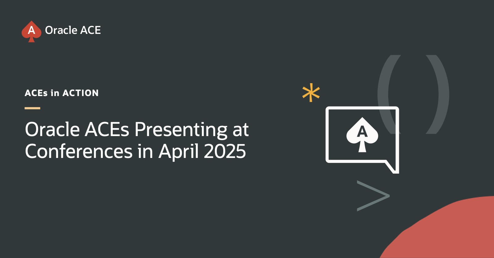 Oracle ACEs Presenting at Conferences in April 2025