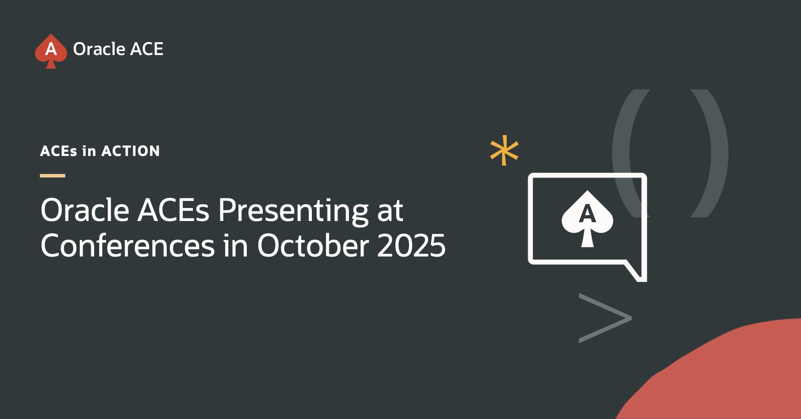 Oracle ACEs Presenting at Conferences in October 2025