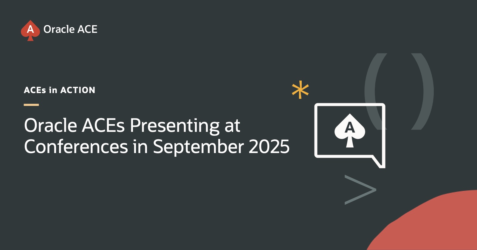 Oracle ACEs Presenting at Conferences in September 2025
