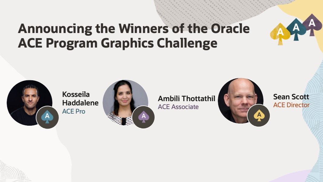 Announcing the Winners of the Oracle ACE Program Graphics Challenge