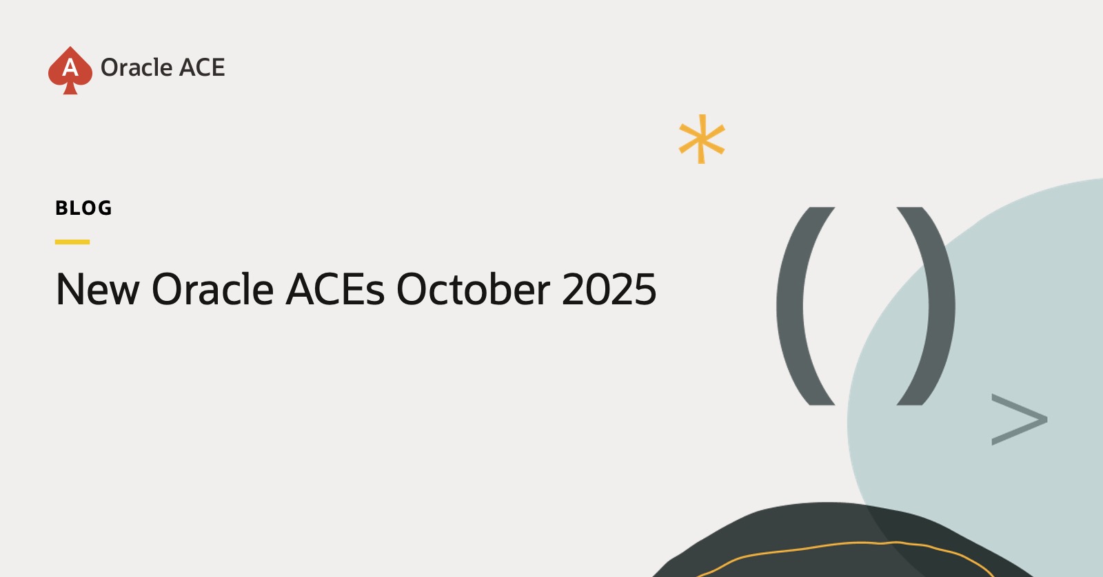 New Oracle ACEs October 2025