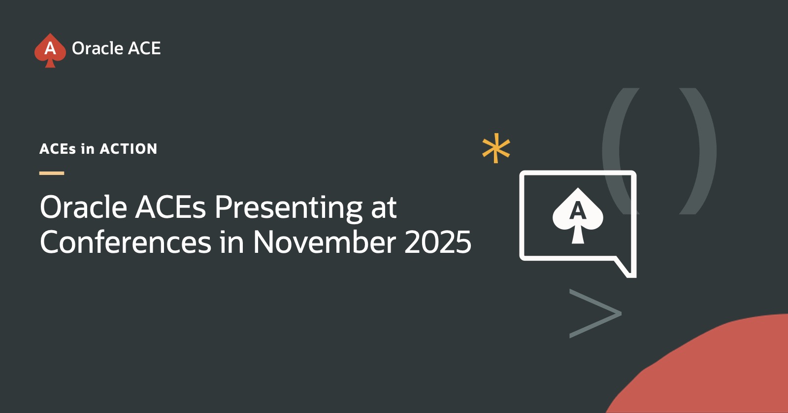 Oracle ACEs Presenting at Conferences in November 2025