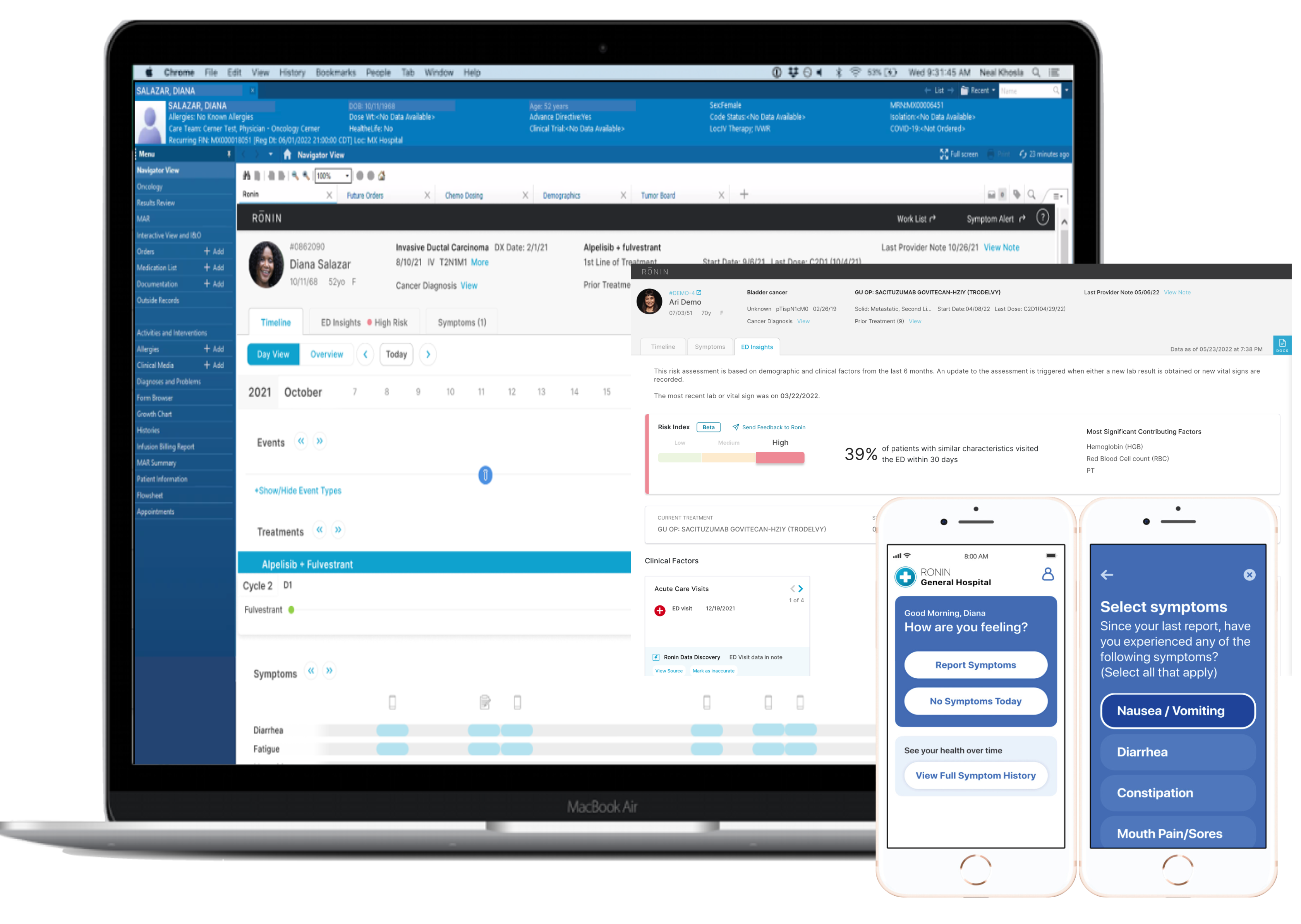 Ronin platform is a comprehensive care solution embedded in the EHR.