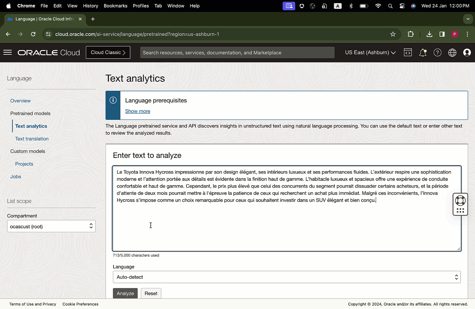 Sentiment analysis of French text using pretrained models.
