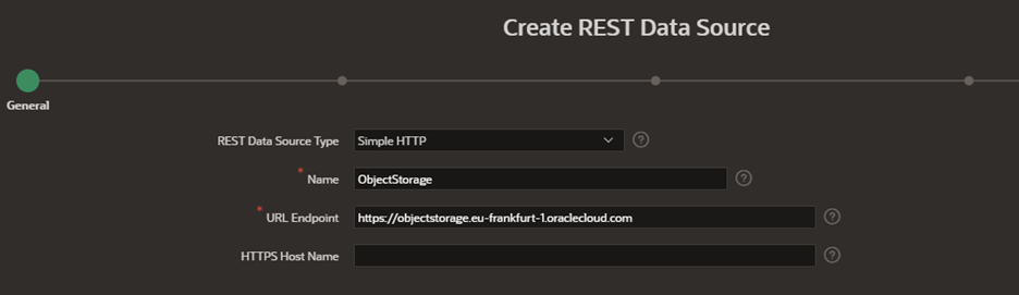 A screenshot of the Create REST Data Source screen.