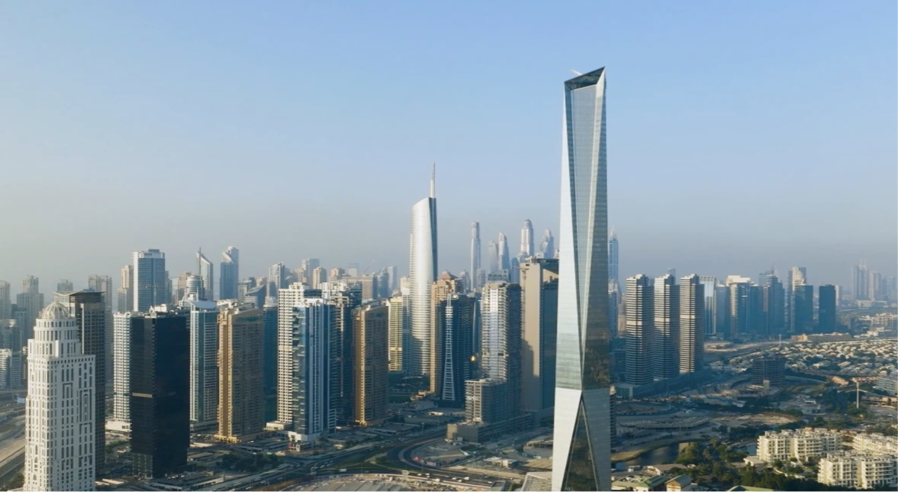 DMCC building in Dubai skyline