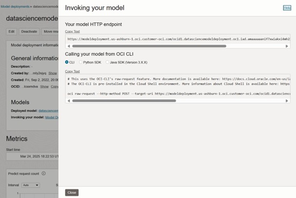 Invoke the endpoint from any HTTP client