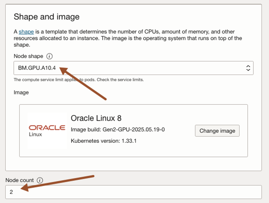 OCI Cloud Console - NIM on OKE
