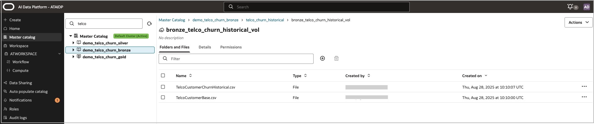 AI Data Platform Catalog