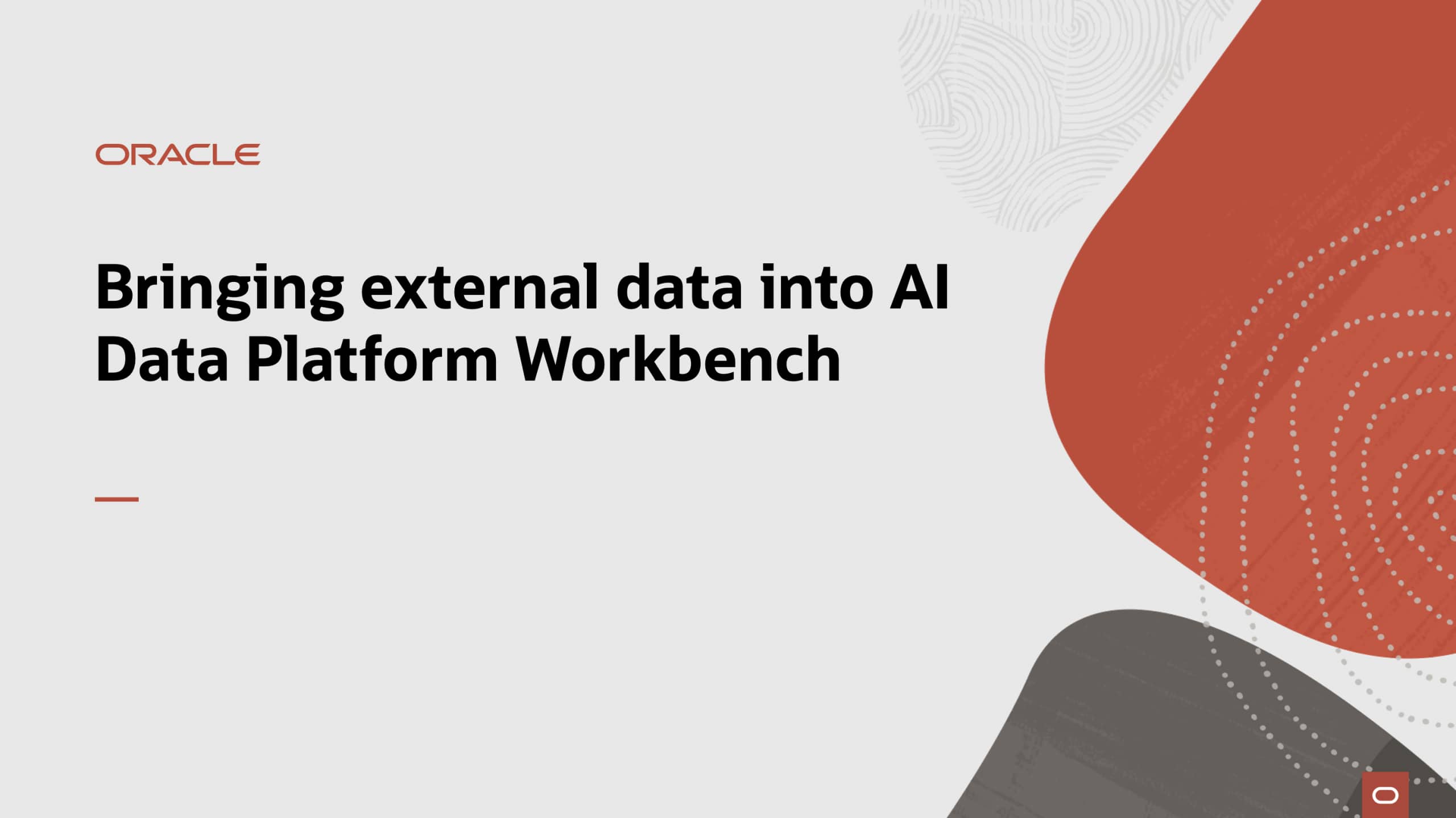 Bringing external data into AI Data Platform Workbench 