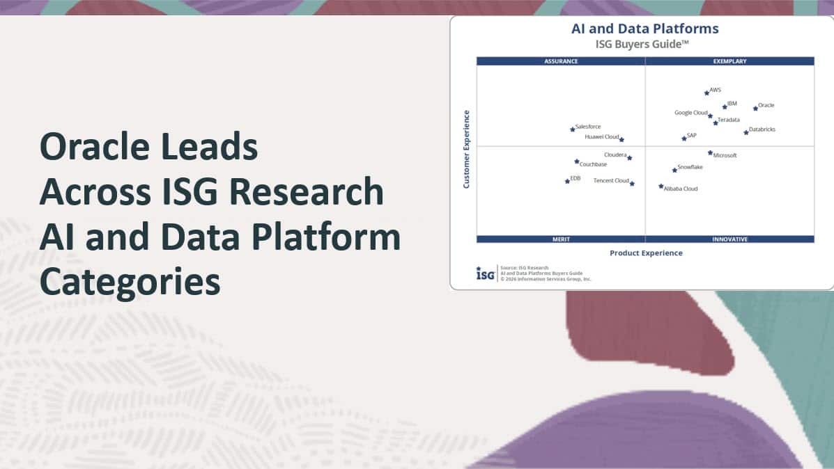 Oracle Leads Across ISG Research AI and Data Platform Categories