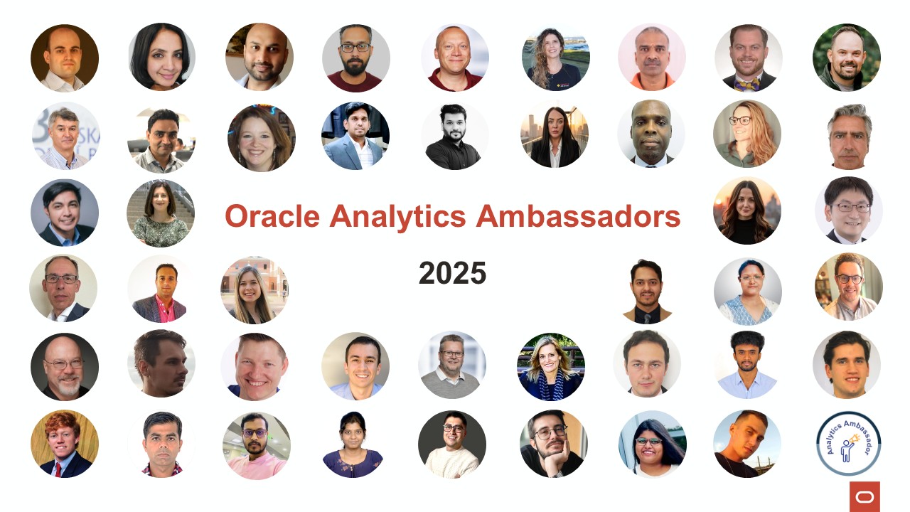 Announcing Oracle Analytics Ambassadors of 2025