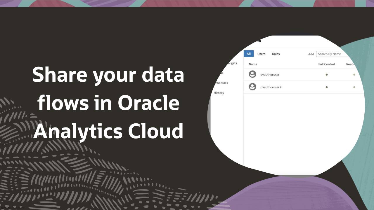 Share your data flows in Oracle Analytics Cloud | analytics