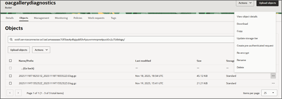 Logs in object storage