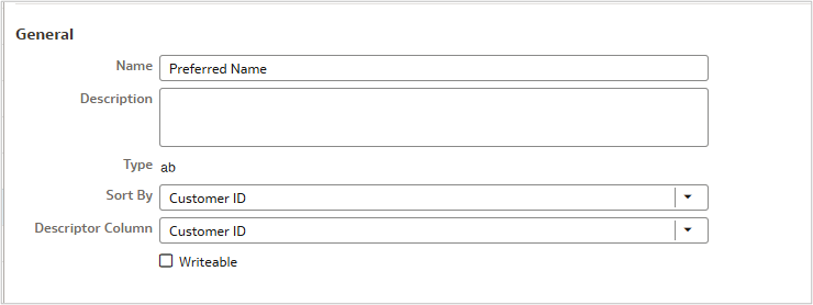 Configure Descriptor ID to link Preferred Name with Customer ID