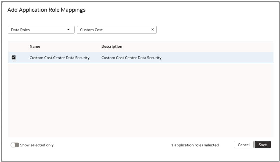 Application Role Mappings