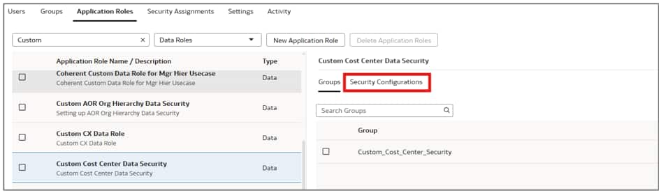 Security Configurations