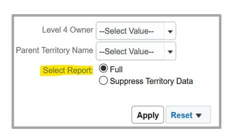 Radio Button to select between two reports