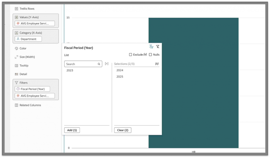 
Filter and Top function added automatically