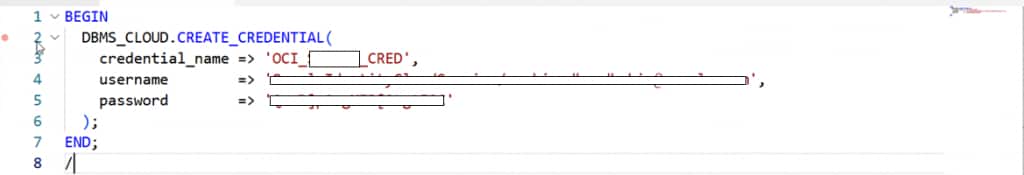 Create credential in Autonomous AI Database