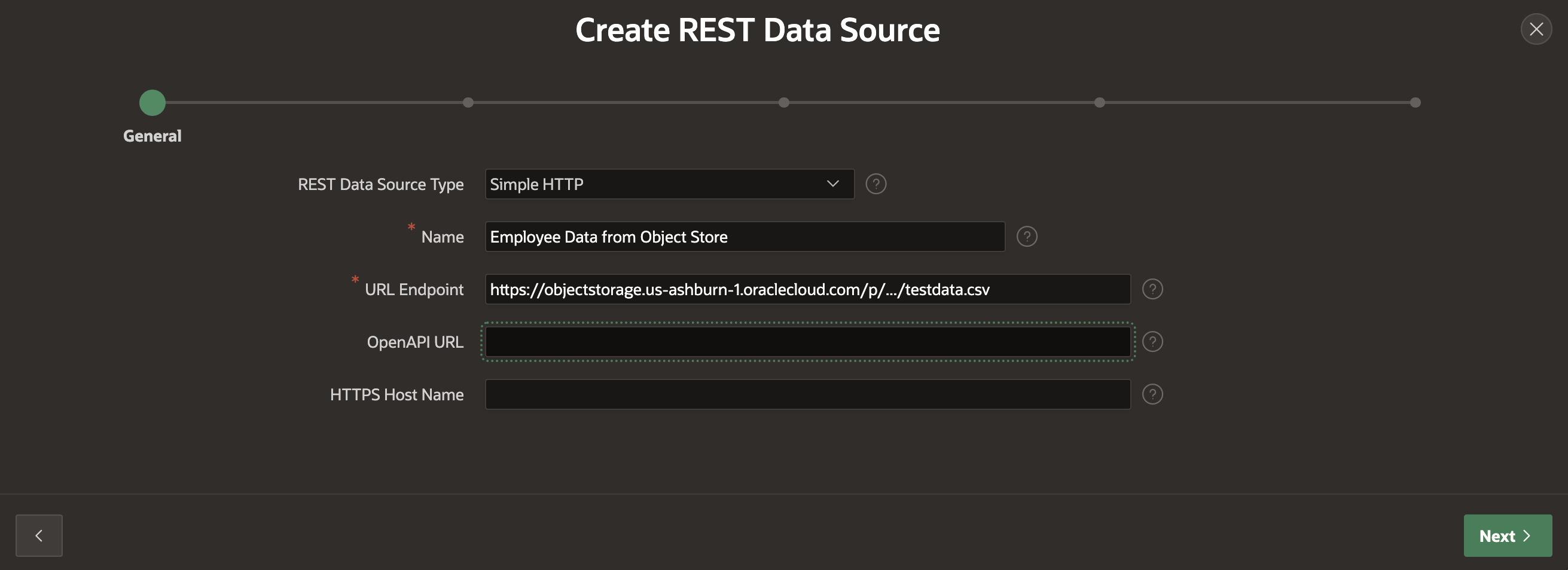 Create REST Data Source