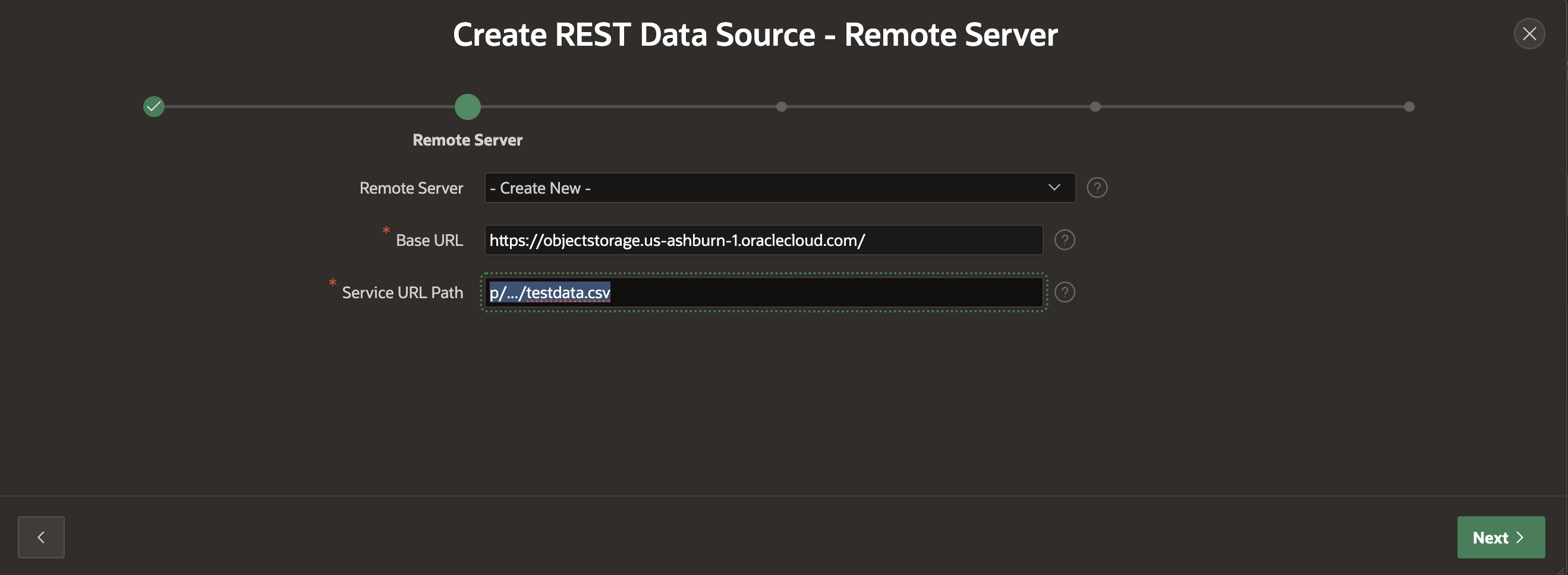 REST Data Source - Remote Server